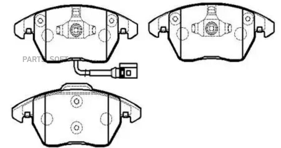 HSB HP9599 Колодки тормозные дисковые SEAT: Altea, Toledo? \ VW:golf V, Touran () 1шт