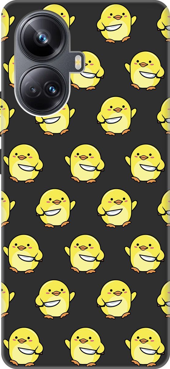 

Чехол на Realme 10 Pro+ "Chick With Knife" черный, Черный;желтый, 158644