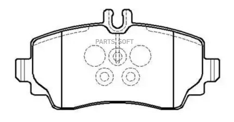 

Колодки тормозные дисковые BENZ W168 () 1шт HSB HP9607