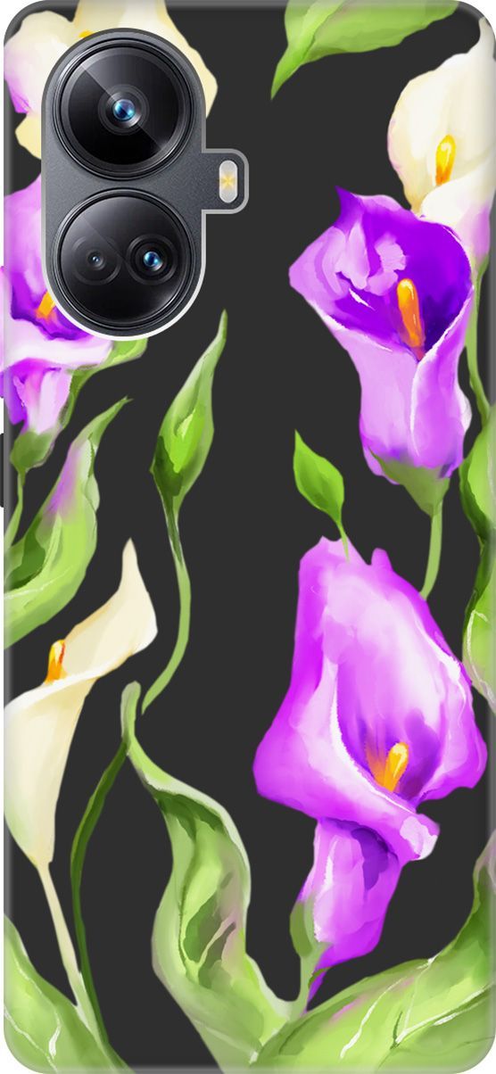

Чехол на Realme 10 Pro+ "Amazing Callas" черный, Черный;зеленый, 158644