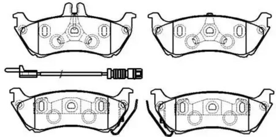 

Колодки тормозные дисковые BENZ W163, ML230, ML270, ML320 () 1шт HSB HP9639