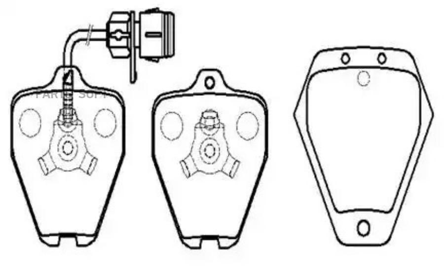 

Колодки тормозные дисковые AUDI: A6 Berlina, Avant S6 () 1шт HSB HP9667