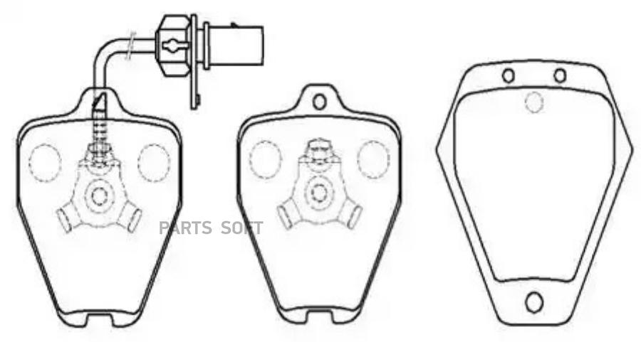 

Колодки тормозные дисковые AUDI: A6 Berlina, Avant 2.7i V6 () 1шт HSB HP9668