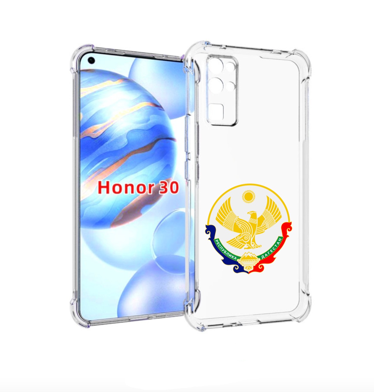 

Чехол бампер MyPads герб-дагестан-махачкала для Honor 30 (BMH-AN, Прозрачный, Tocco