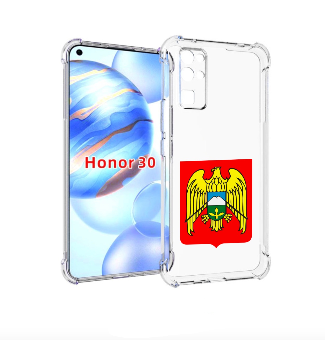 

Чехол бампер MyPads герб-кабардино-балкария-нальчик для Honor 30, Прозрачный, Tocco