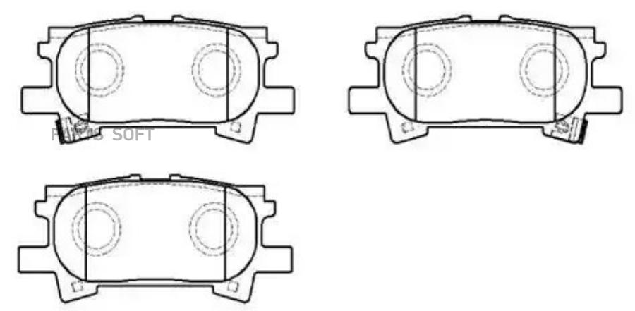 

Колодки тормозные дисковые TOYOTA: LEXUS: (RX-330), HARRIER () 1шт HSB HP9800