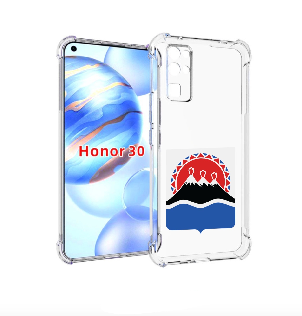 

Чехол бампер MyPads герб-камчатскии-краи для Honor 30 (BMH-AN1, Прозрачный, Tocco