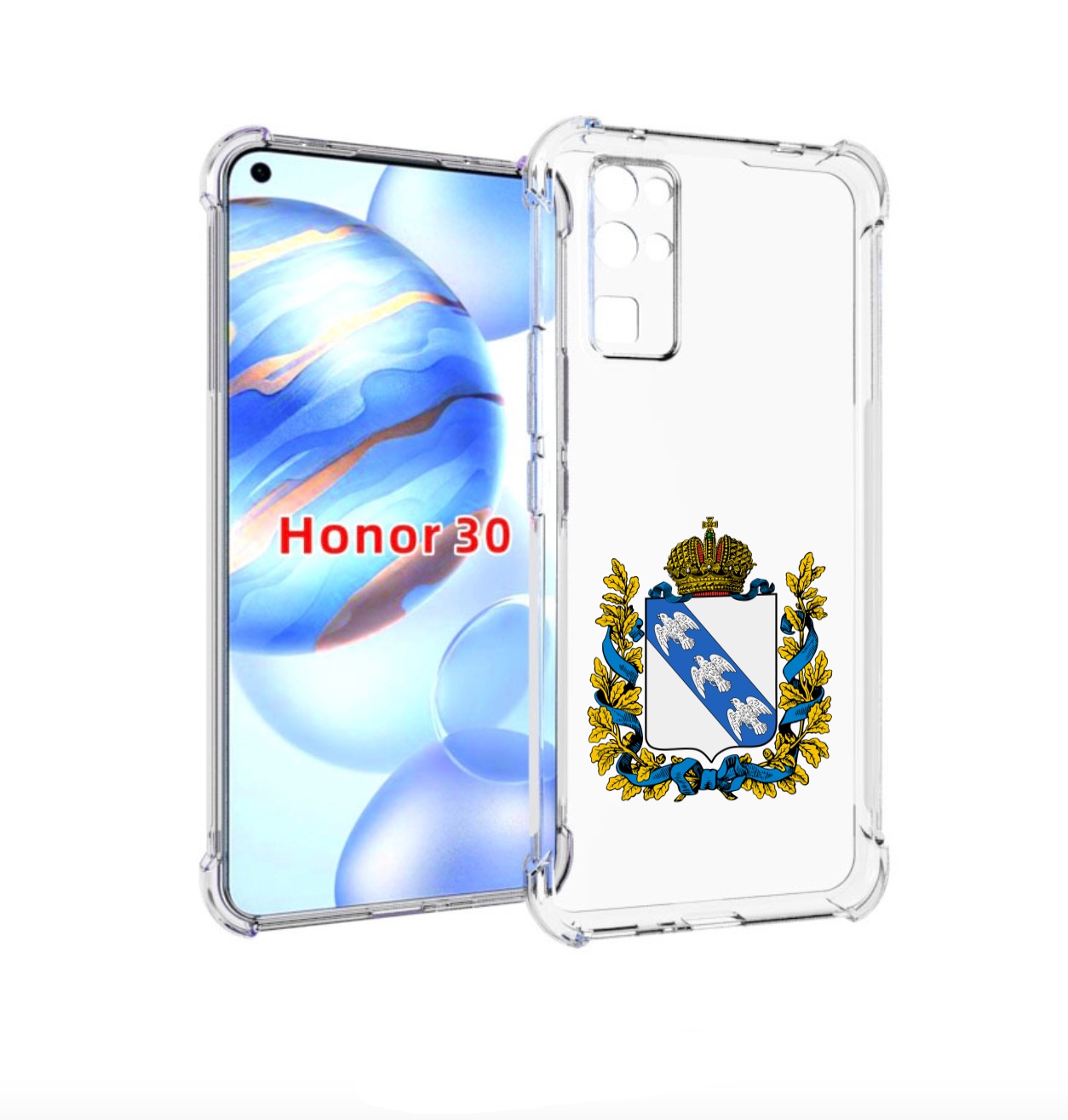 

Чехол бампер MyPads герб-курская-область для Honor 30 (BMH-AN10), Прозрачный, Tocco