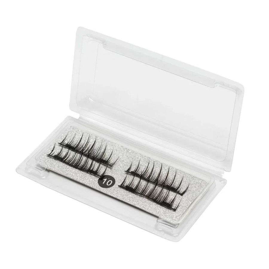 

Накладные ресницы Nail Art магнитные на двух магнитах 10 2 шт, Черный, kr-11025