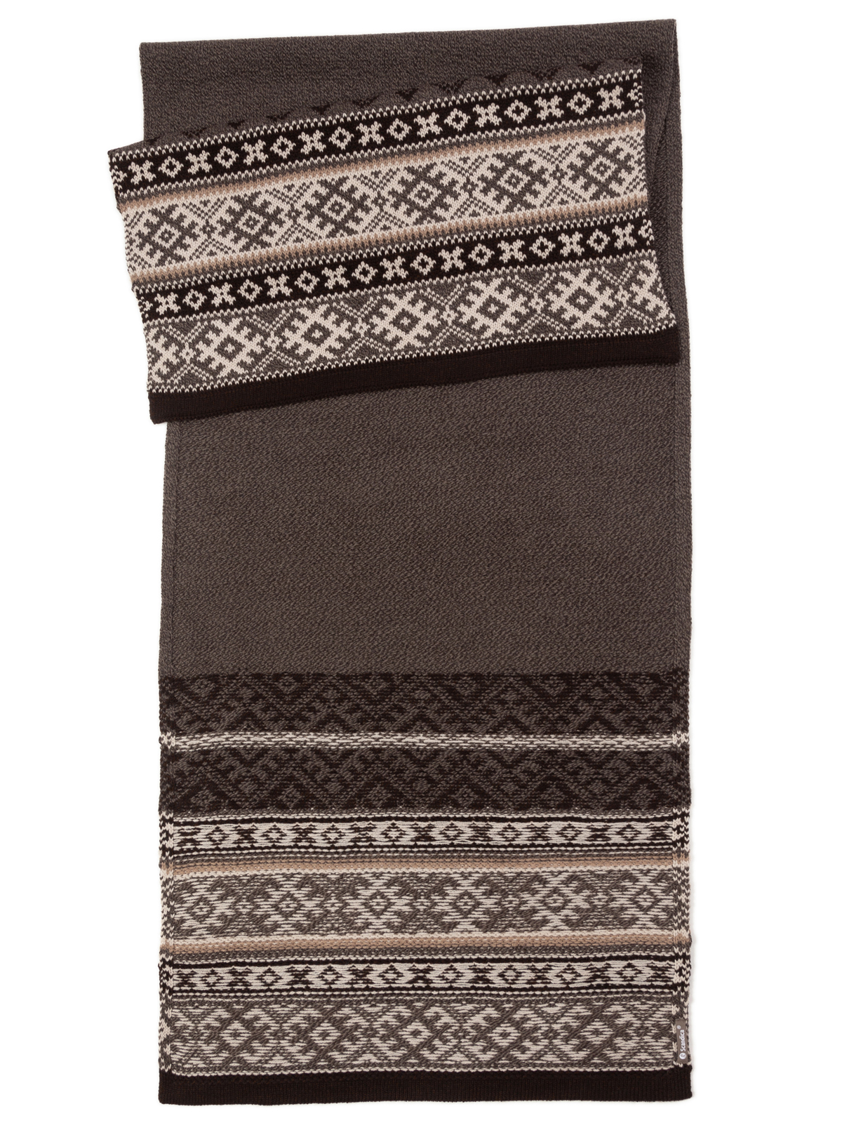 

Палантин женский Scandica Crosses серо-коричневый One Size, 125STO