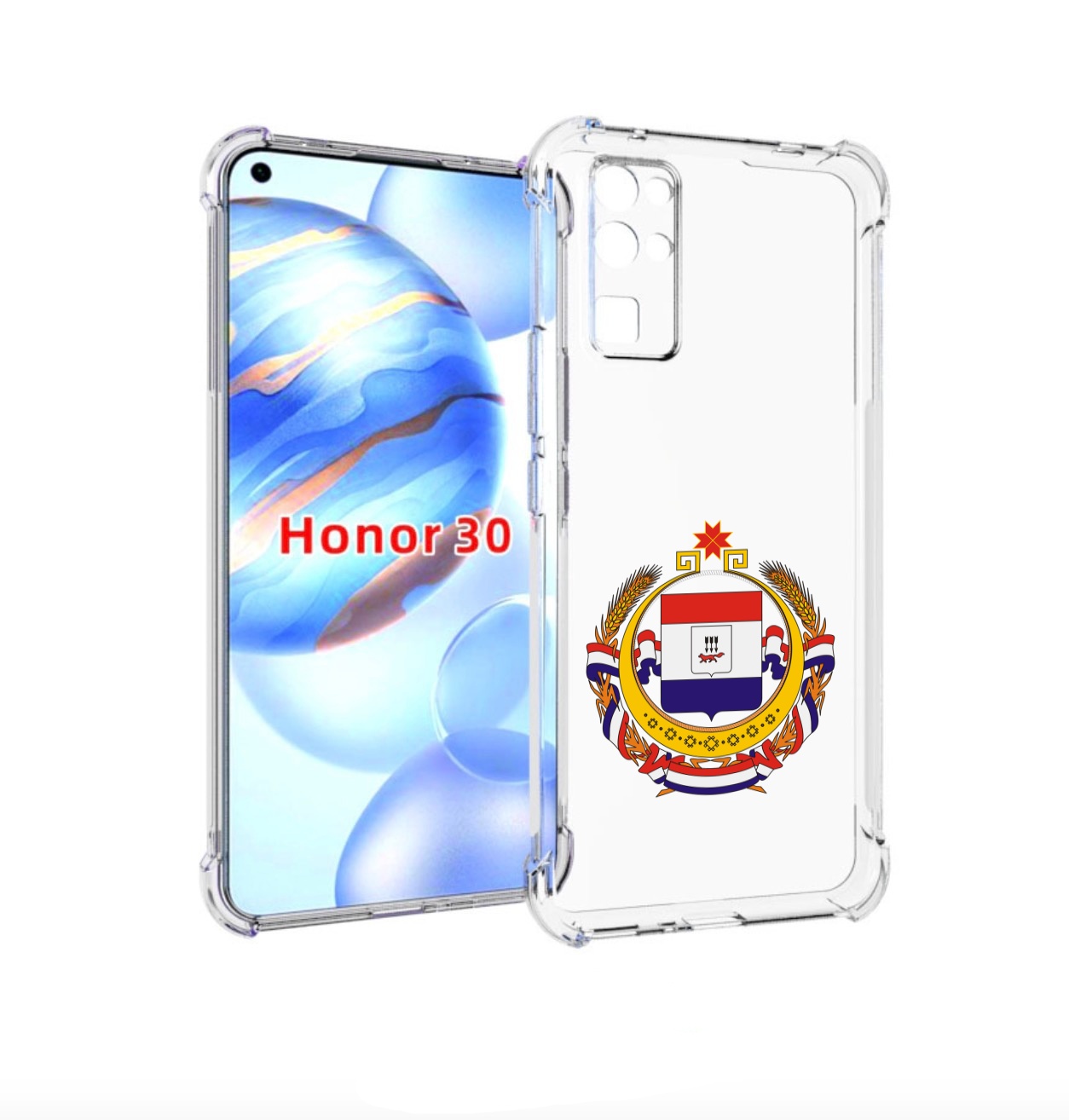 

Чехол бампер MyPads герб-мордовия-саранск для Honor 30 (BMH-AN10, Прозрачный, Tocco