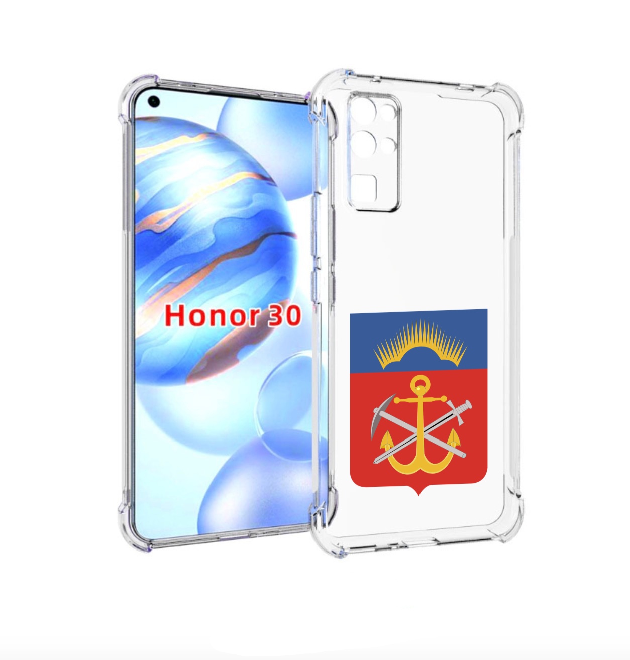 

Чехол бампер MyPads герб-мурманская-область для Honor 30 (BMH-AN, Прозрачный, Tocco