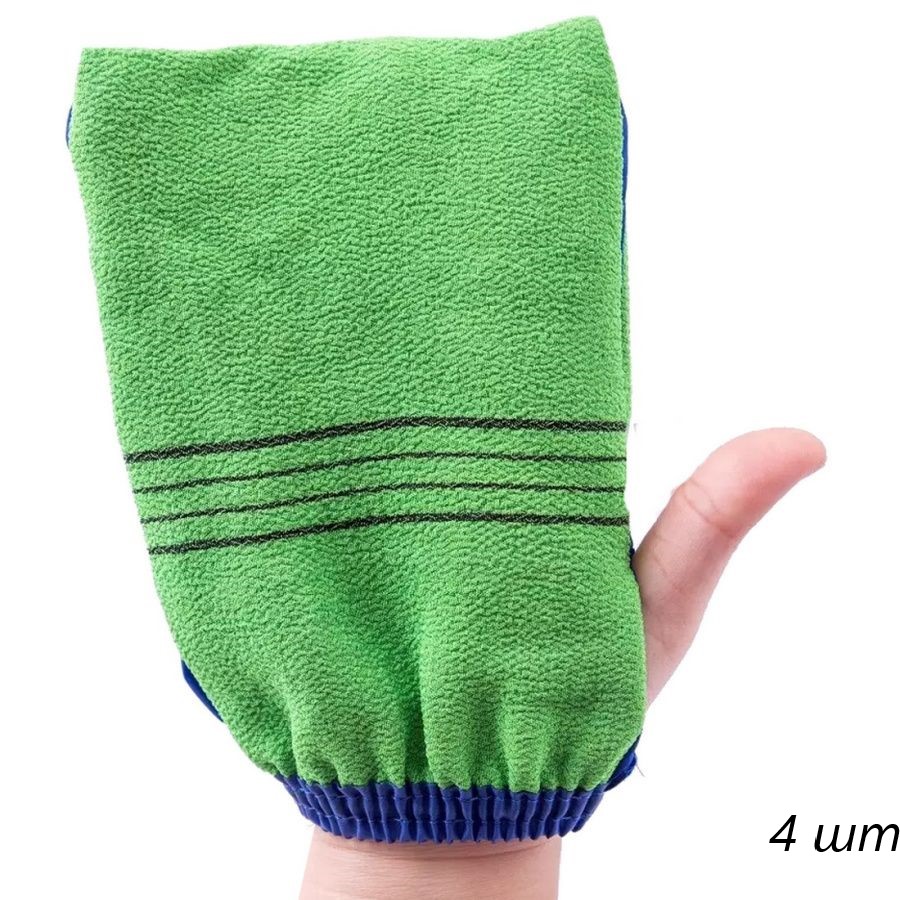 Мочалка для душа / Body Glove Exfoliating Towel, зеленый, (4шт.) натуральный пилинг гель для деликатной кожи scalex natural exfoliating gel barbados al073 40 мл