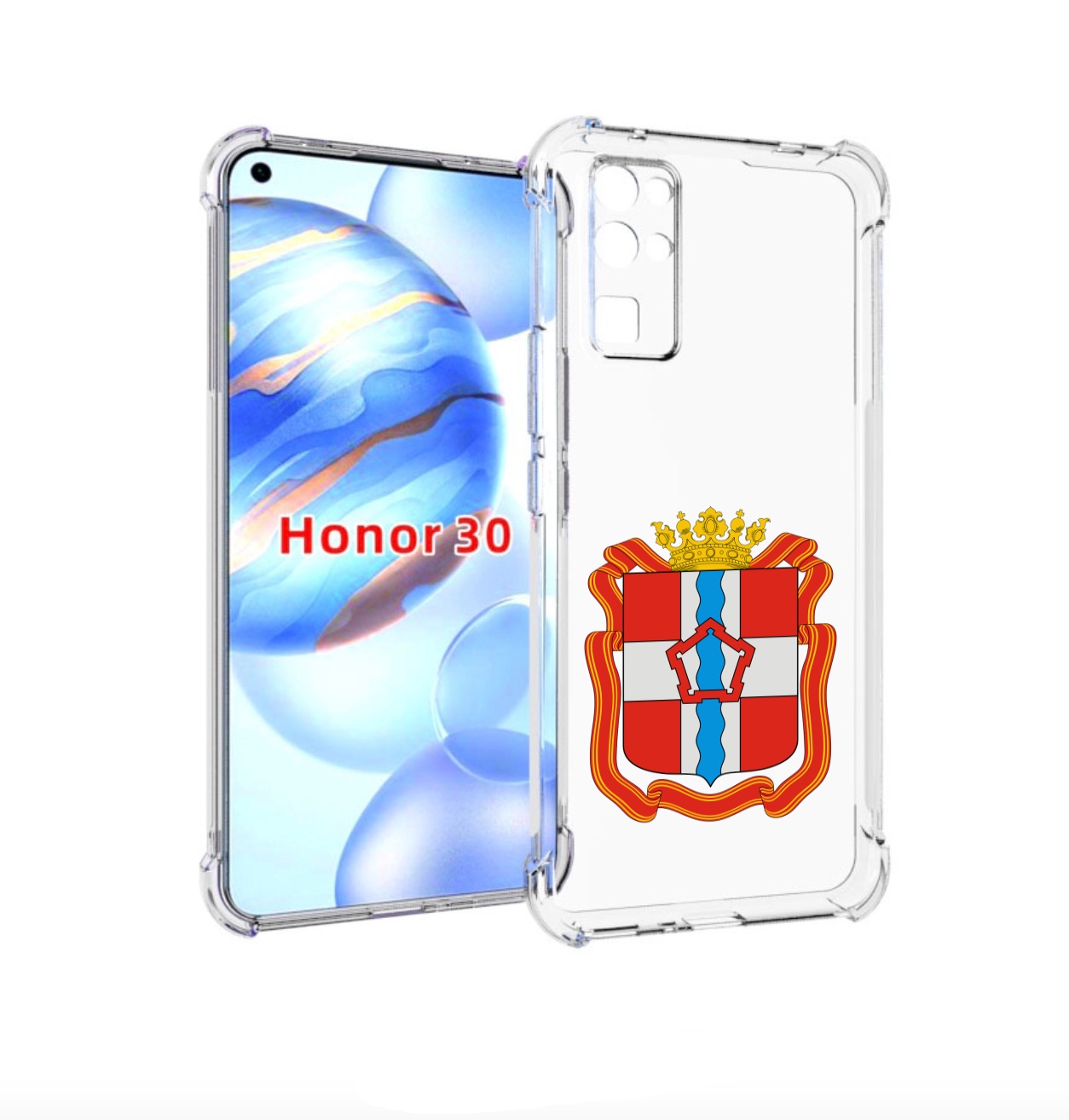 

Чехол бампер MyPads герб-омскои-области для Honor 30 (BMH-AN10), Прозрачный, Tocco