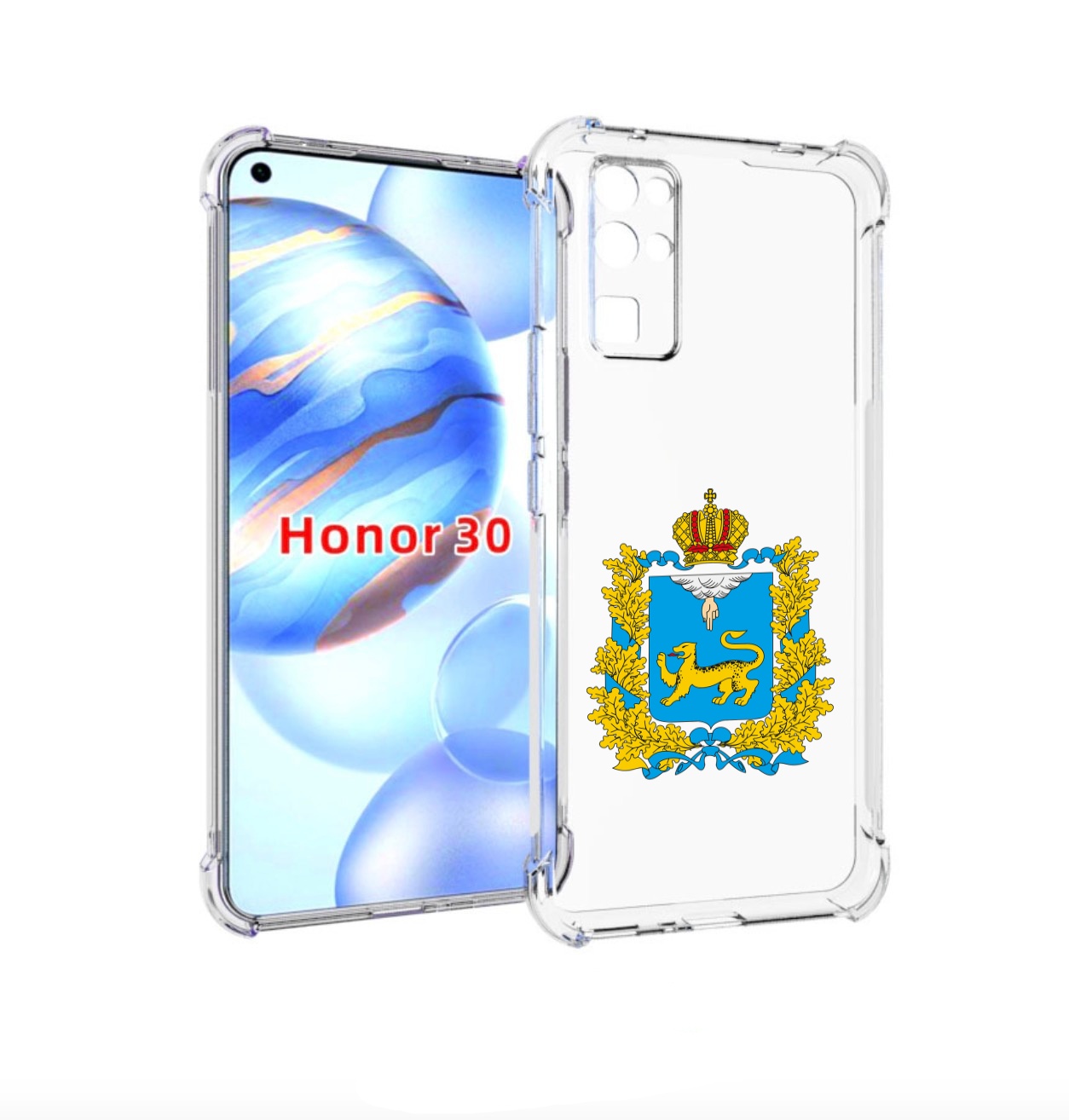 

Чехол бампер MyPads герб-псковская-область для Honor 30 (BMH-AN1, Прозрачный, Tocco