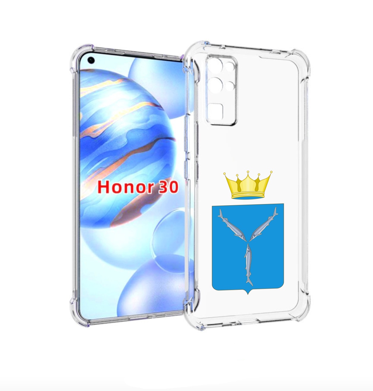

Чехол бампер MyPads герб-саратовская-область для Honor 30 (BMH-A, Прозрачный, Tocco