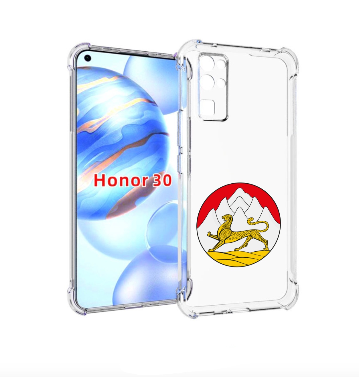 

Чехол бампер MyPads герб-северная-осетия для Honor 30 (BMH-AN10), Прозрачный, Tocco