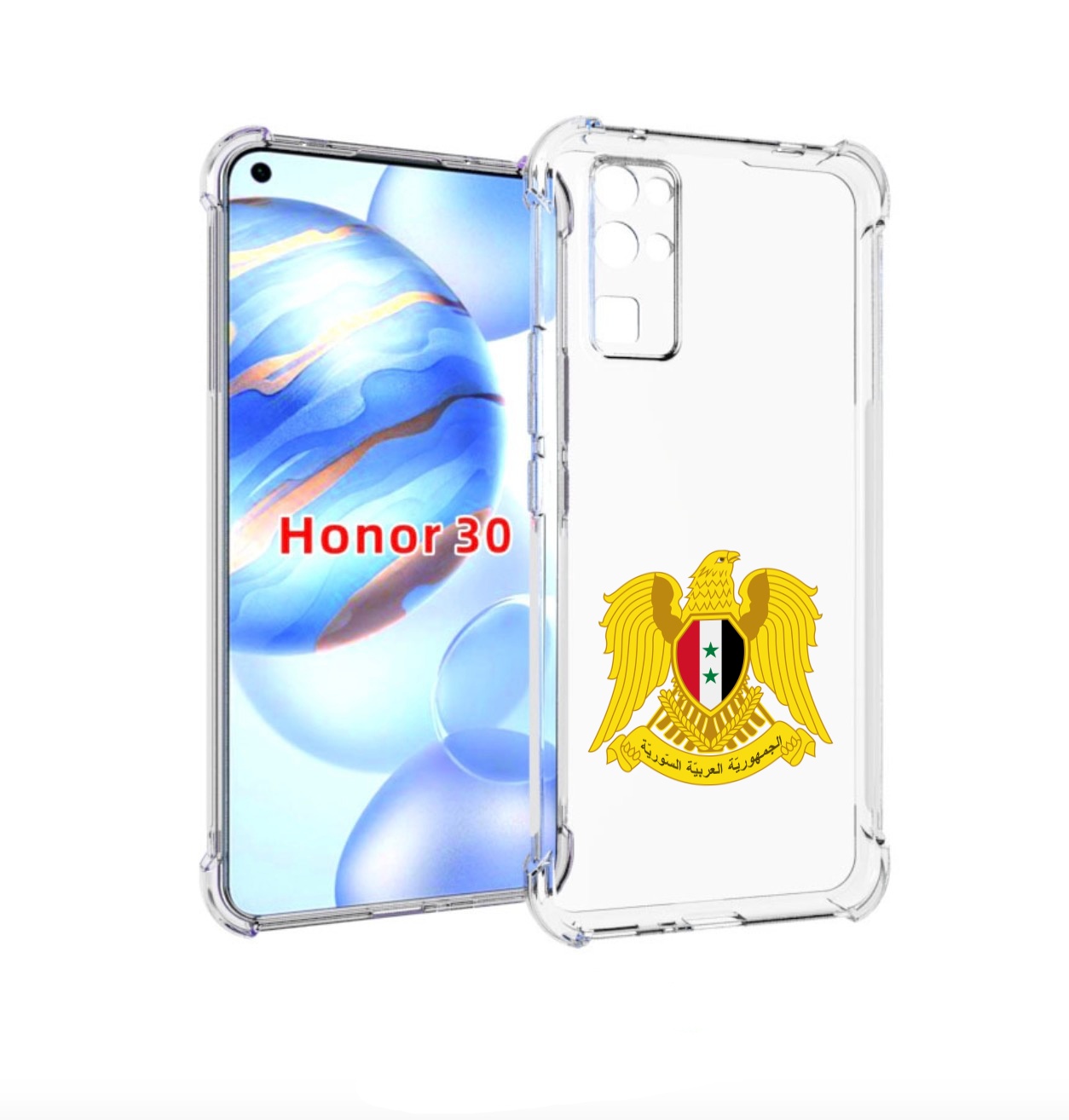 

Чехол бампер MyPads герб-сирии для Honor 30 (BMH-AN10) противоуд, Прозрачный, Tocco