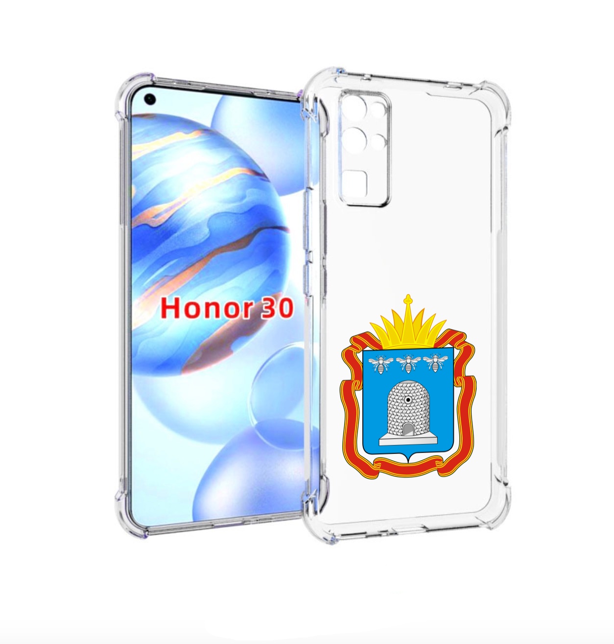 

Чехол бампер MyPads герб-тамбовская-область для Honor 30 (BMH-AN, Прозрачный, Tocco