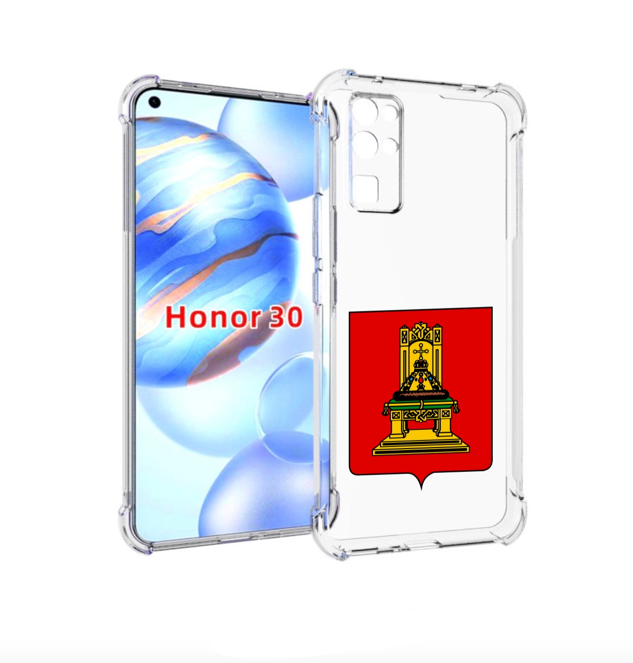 

Чехол бампер MyPads герб-тверская-область для Honor 30 (BMH-AN10, Прозрачный, Tocco