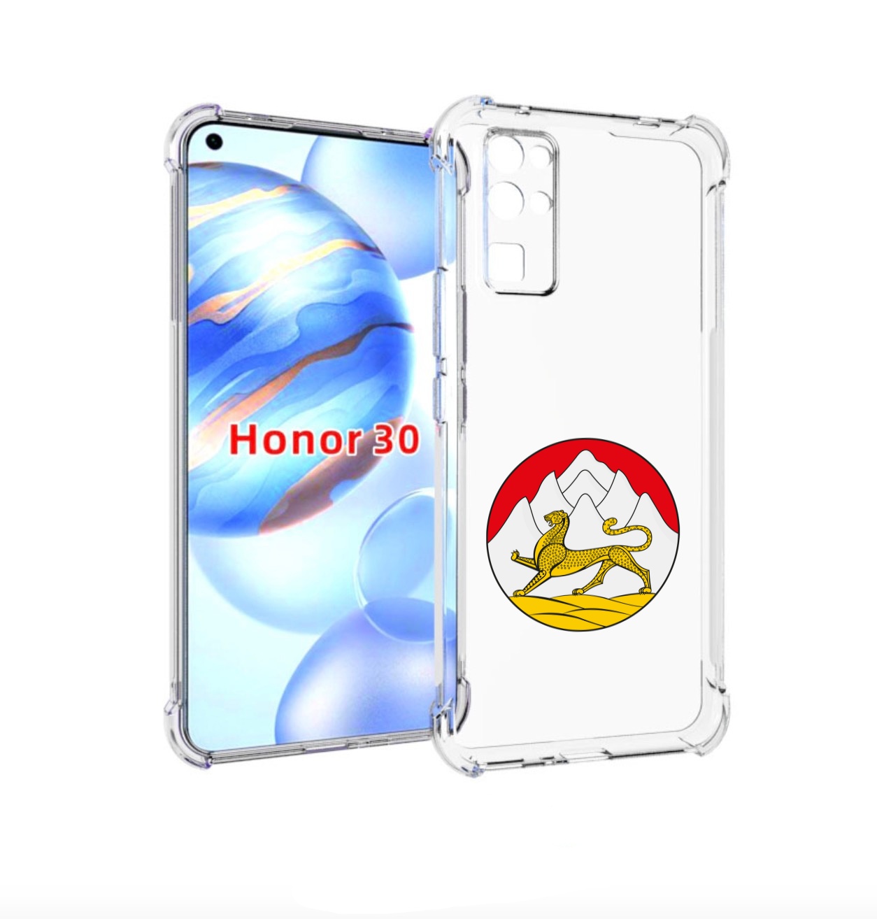 

Чехол бампер MyPads герб-южнои-осетии для Honor 30 (BMH-AN10) п, Прозрачный, Tocco