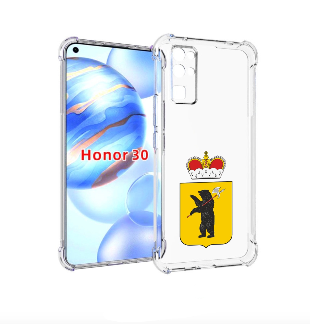 

Чехол бампер MyPads герб-ярославская-область для Honor 30 (BMH-A, Прозрачный, Tocco