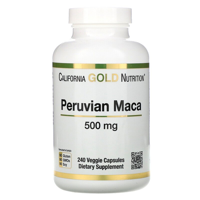 Купить Перуанская мака California Gold Nutrition Peruvian Maca 500 мг капсулы 240 шт.