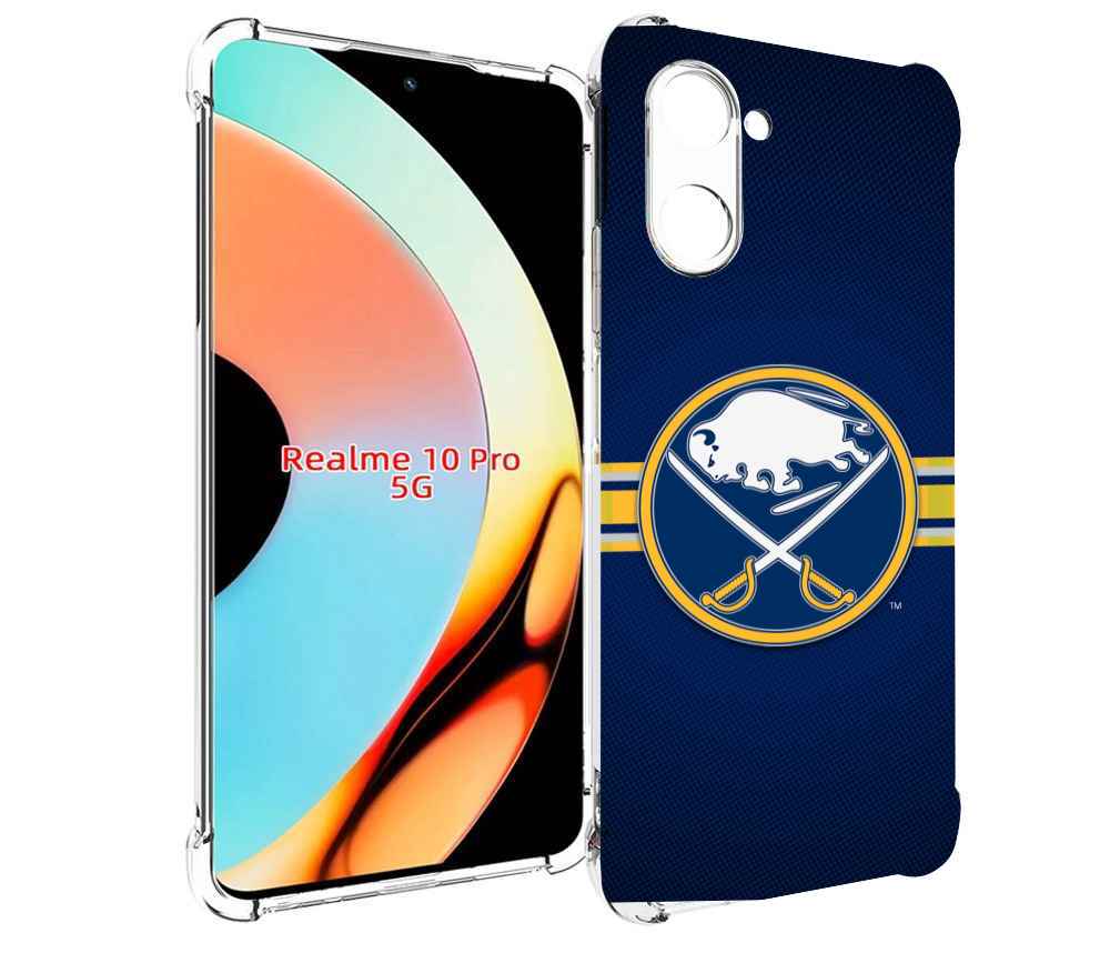 

Чехол бампер MyPads баффало сеибрс для Realme 10 Pro противоуда..., Прозрачный, Tocco