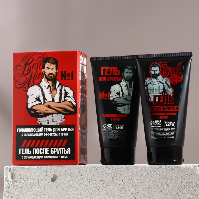 

Набор Real Man, гель для бритья и гель после бритья с охлаждающим эффектом