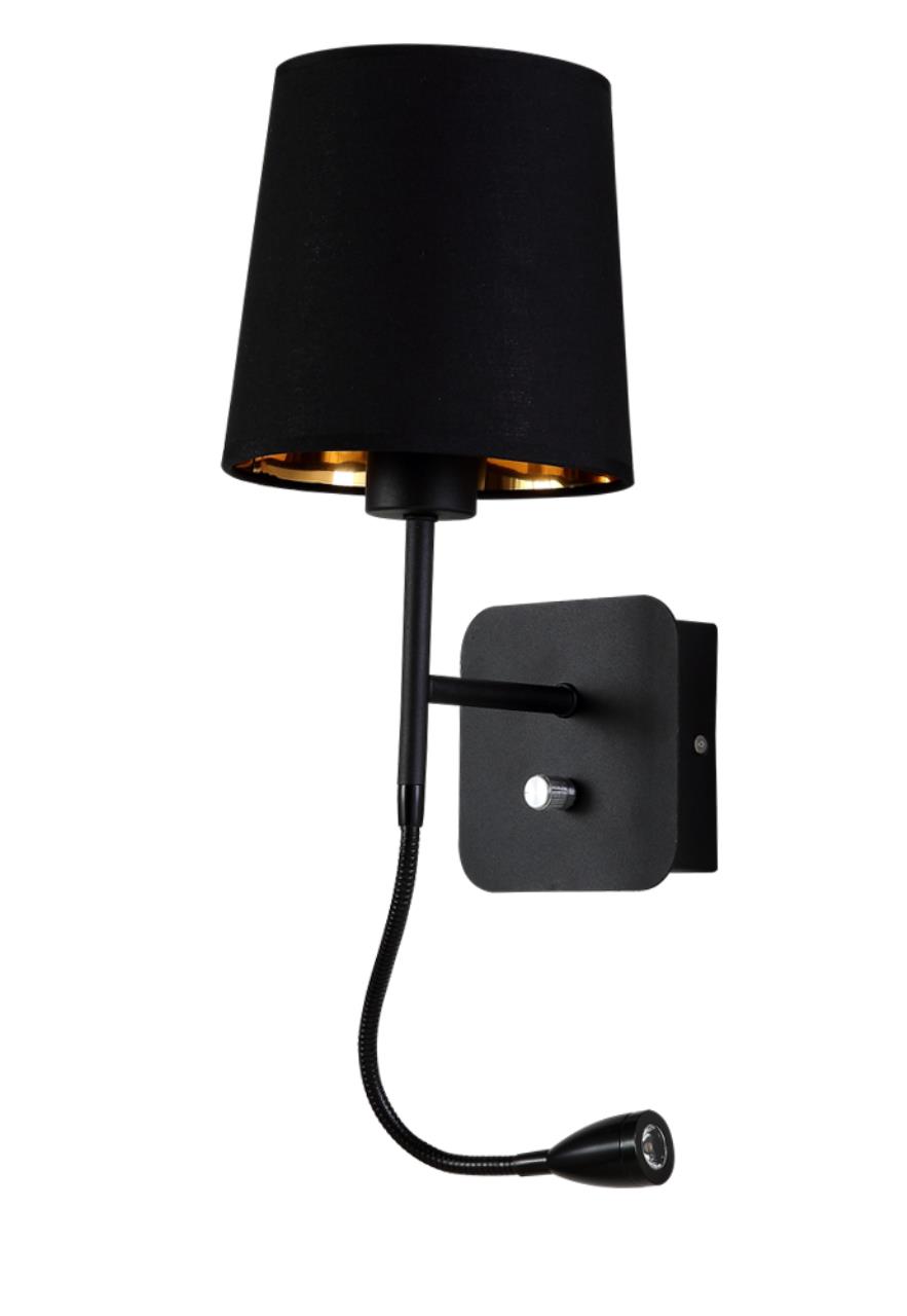 фото Светильник настенный crystal lux pablo, pablo ap2 black/black-gold, 43w, e27