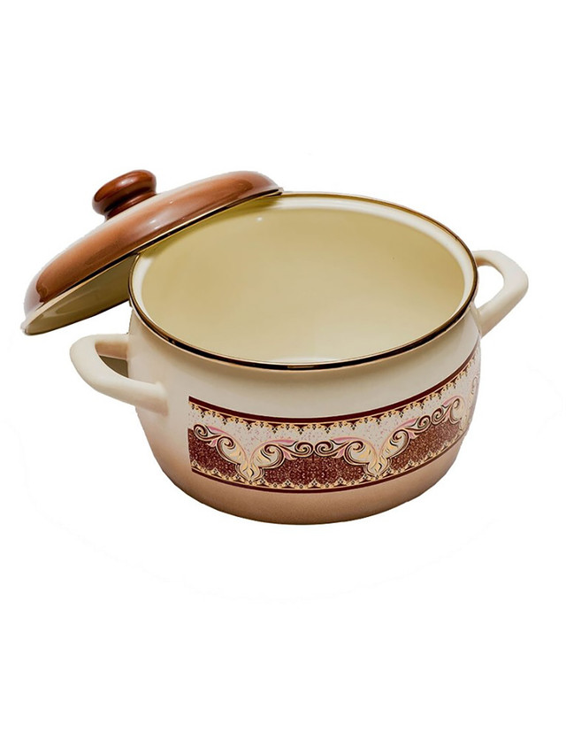 

Кастрюля Metrot Терракот 5,3л эмалированная с крышкой 7316