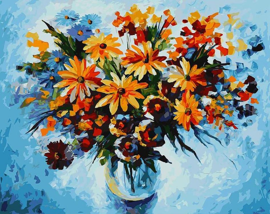 

Картина по номерам Белоснежка Ромашки, 40x50, Ромашки