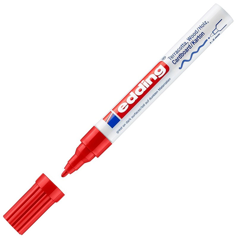 

Edding Маркер лаковый матовый edding 4040, 1-2мм, красный, Маркер лаковый матовый edding 4040, 1-2мм, красный