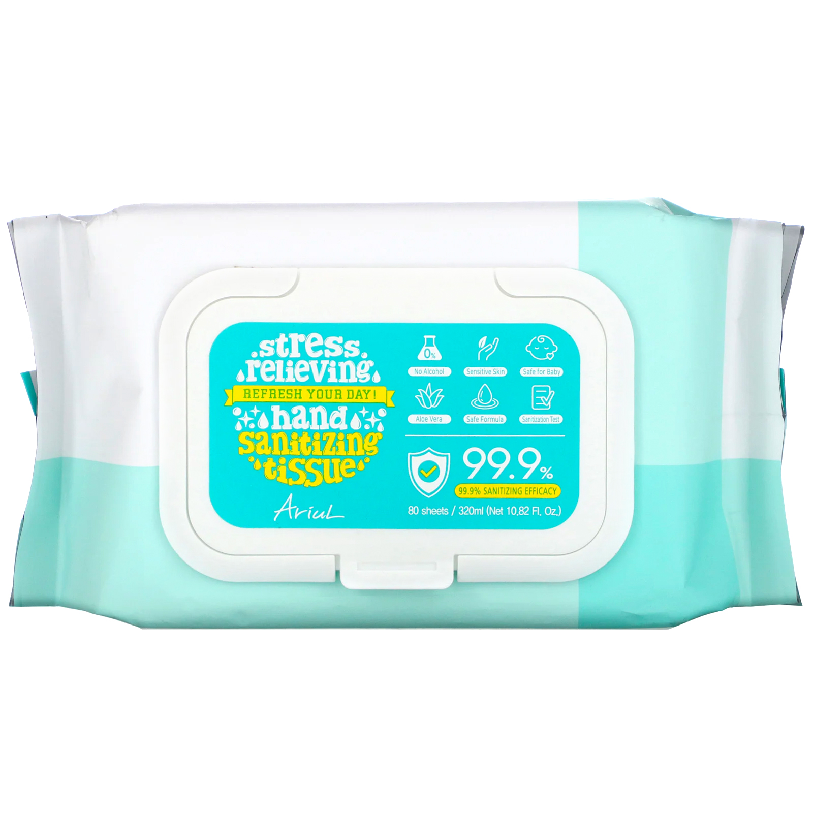 фото Влажные салфетки для дезинфекции рук ariul - hand sanitizing wipes 80 шт.,