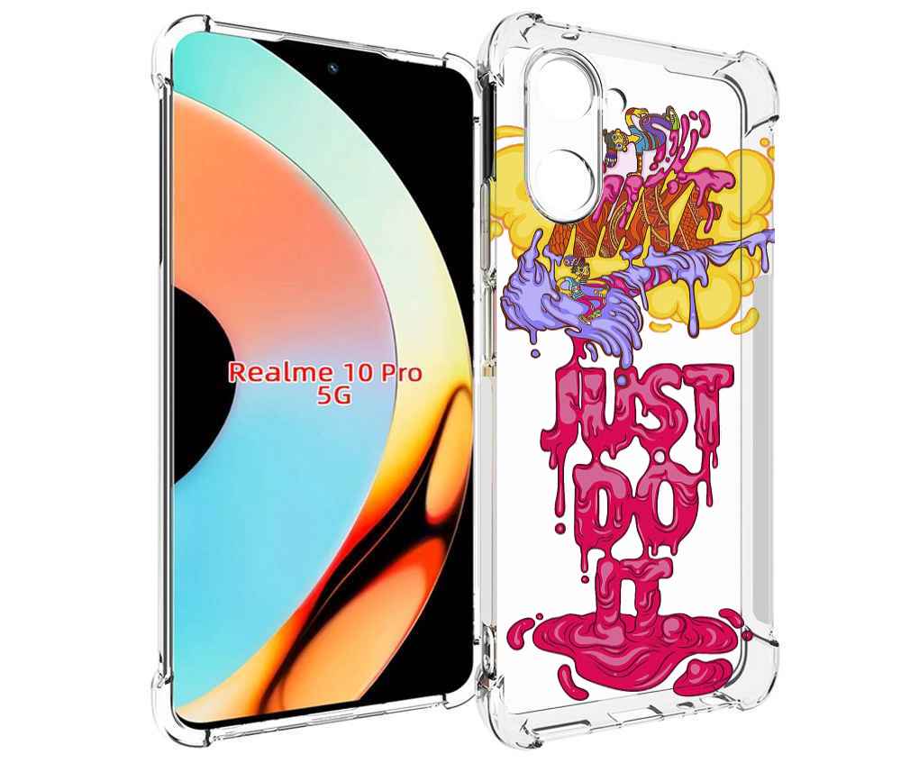 

Чехол бампер MyPads вкусный найк для Realme 10 Pro противоударный, Прозрачный, Tocco