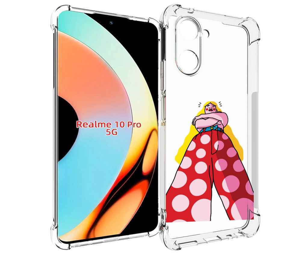 

Чехол бампер MyPads высокая-девушка для Realme 10 Pro противоуда..., Прозрачный, Tocco