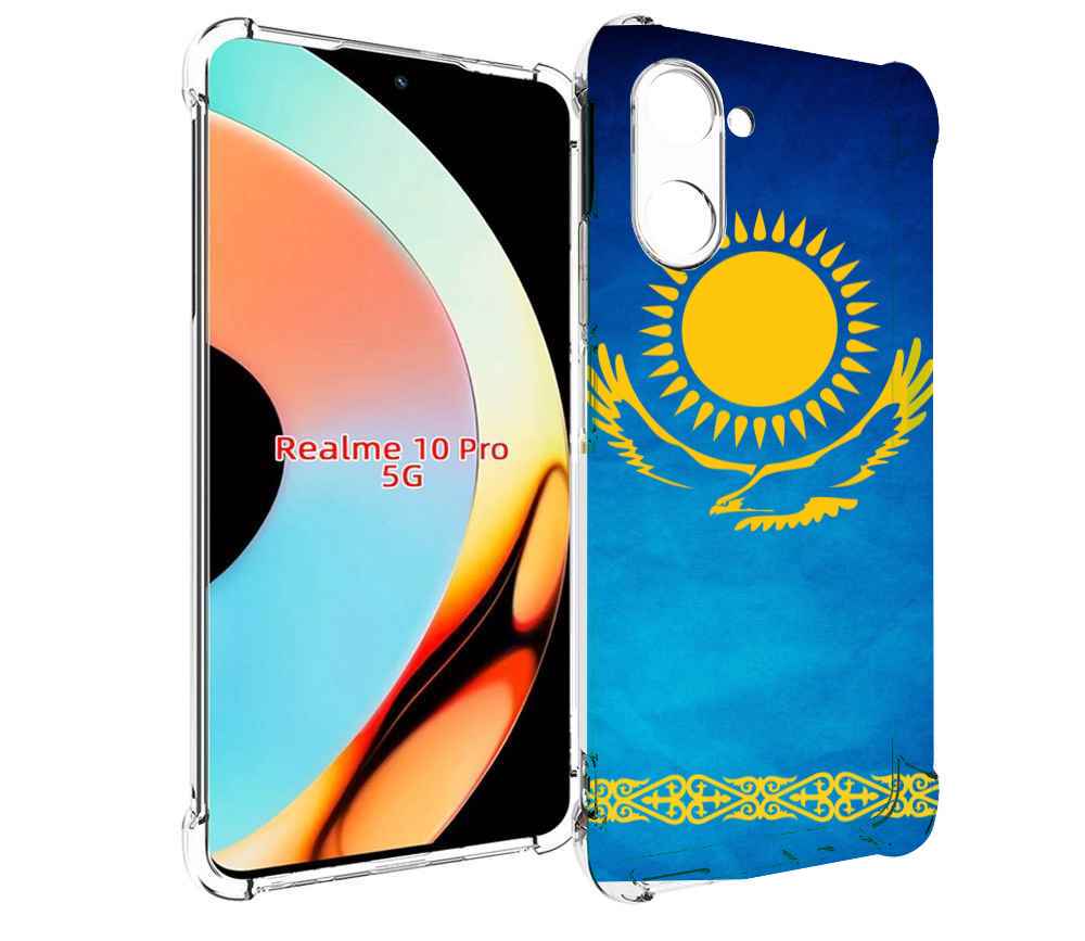 

Чехол бампер MyPads герб и флаг казахстана для Realme 10 Pro про..., Прозрачный, Tocco