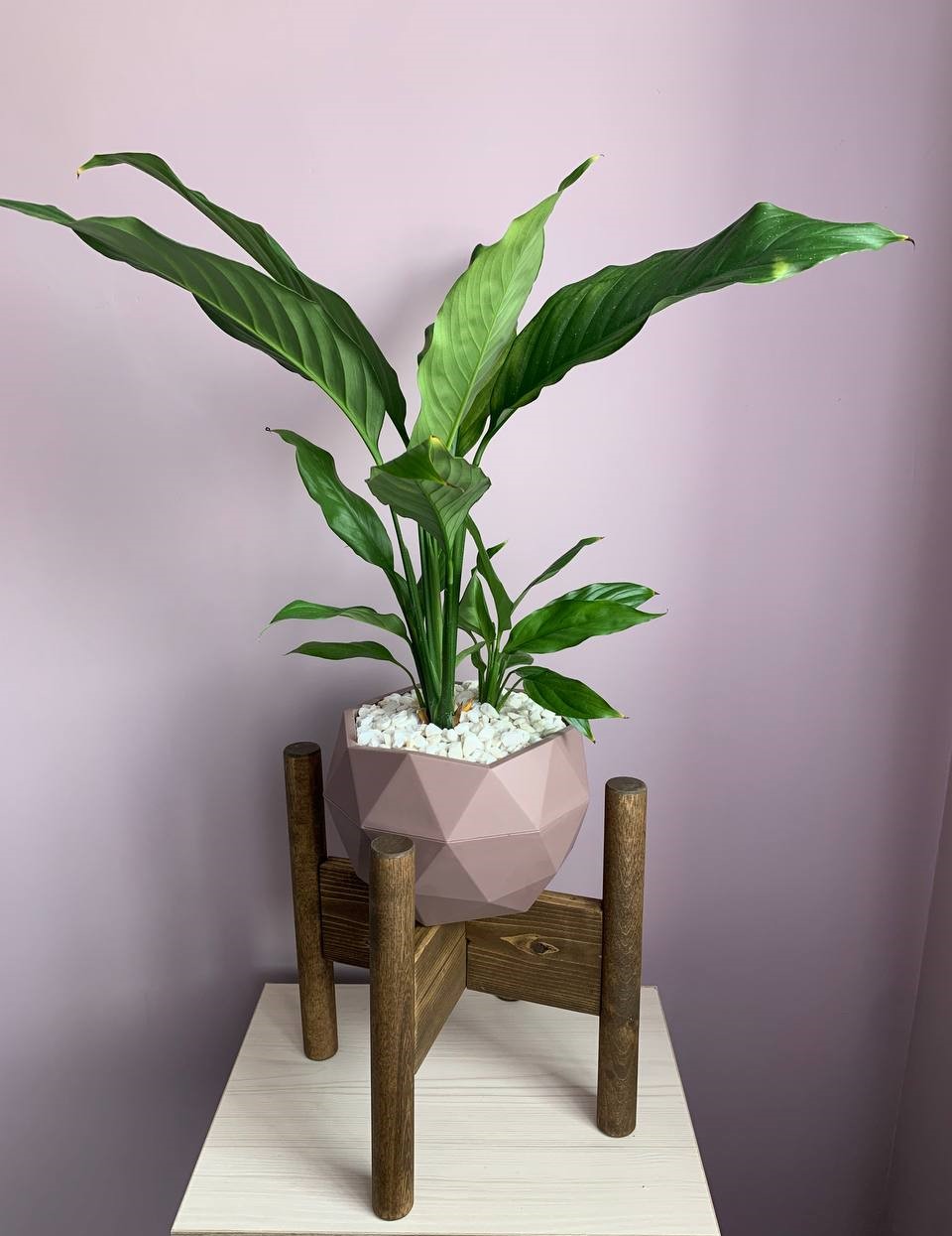 Подставка для цветов, Диагональ, темная, 22х22