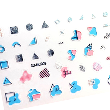 

3D-стикер Anna Tkacheva CL №009 Геометрия. Фигуры, Разноцветный