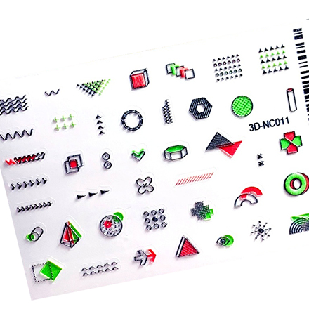 

3D-стикер Anna Tkacheva CL №011 Геометрия. Фигуры, Разноцветный