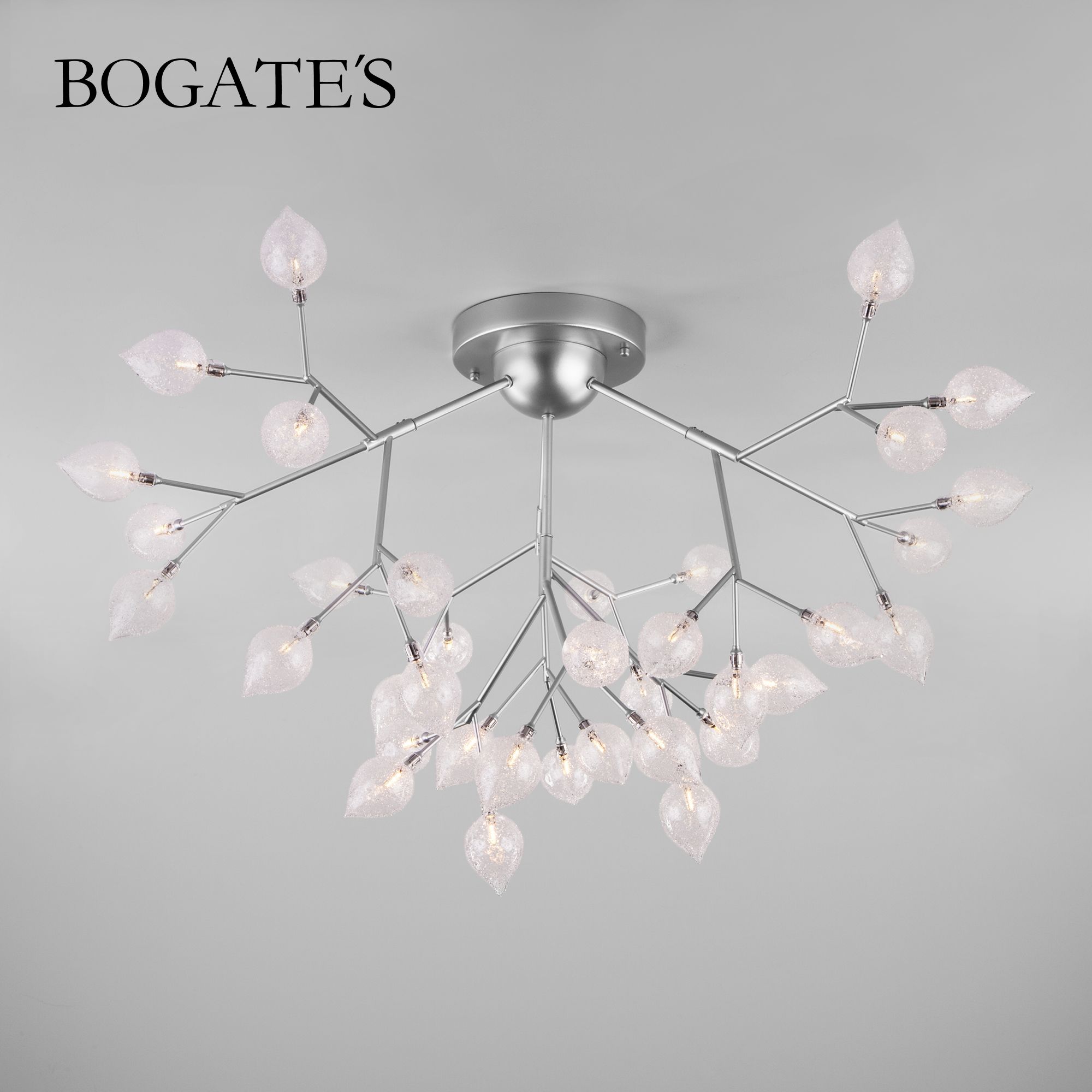 

Потолочная люстра на 36 стеклянных плафонов Bogate's Boccio 548 G4 серебро