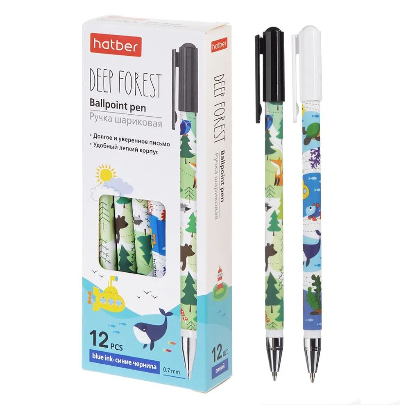 

Ручка Hatber шариковая Deep Forest Синяя 0,7мм, BP-060737
