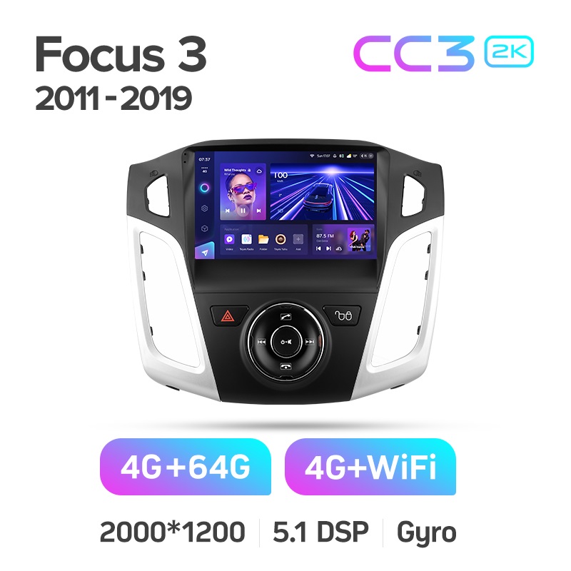 Магнитола TEYES FORD FOCUS 3 2011-2019 г рамка с джостиком CC3 2K 464 ГБ 3789000₽