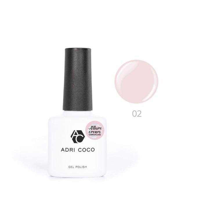 

Гель-лак ADRICOCO Allure сream №02 камуфлирующий нежно-розовый, 8 мл