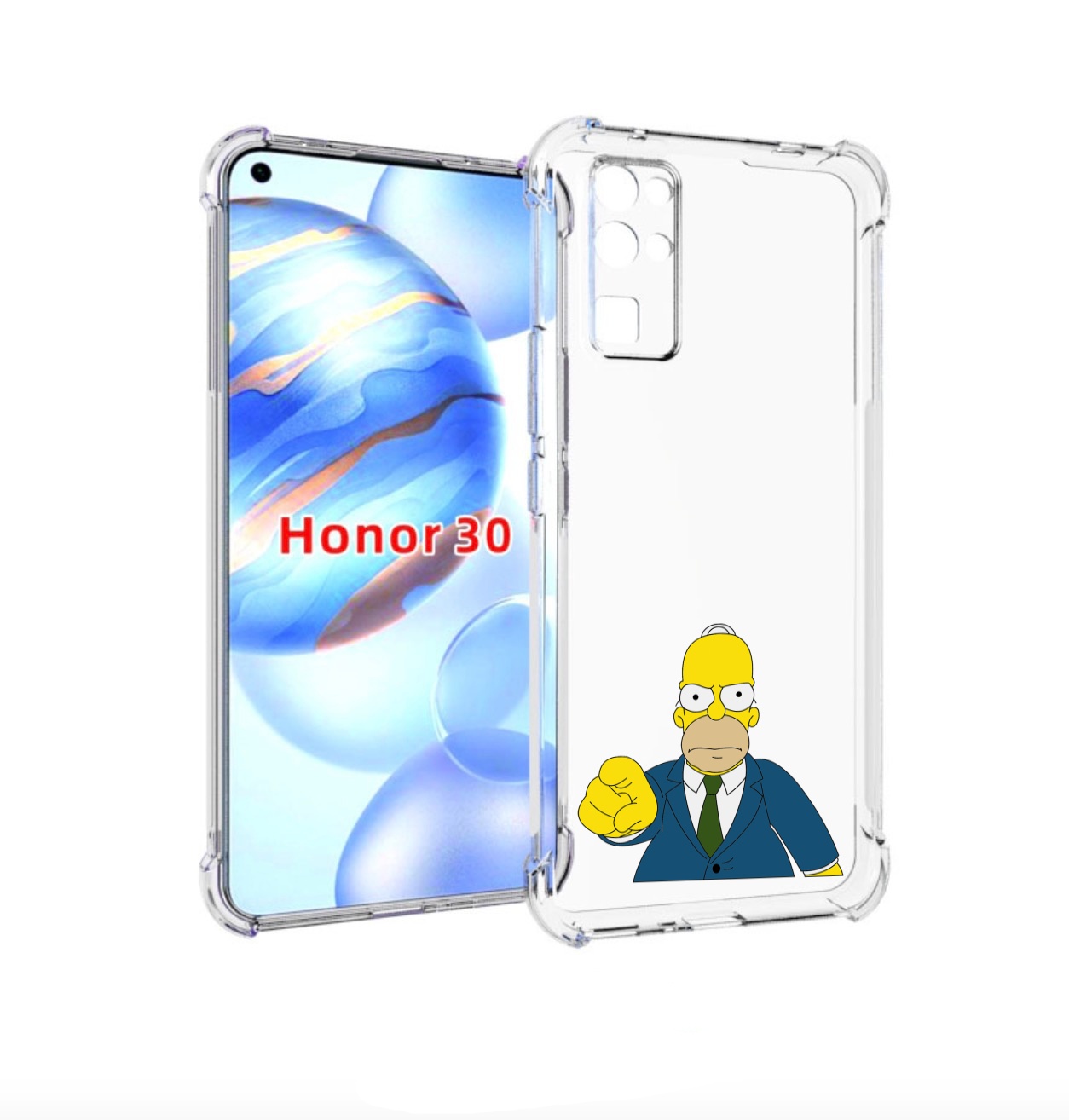 

Чехол бампер MyPads гомер-злой для Honor 30 (BMH-AN10) противоуд, Прозрачный, Tocco
