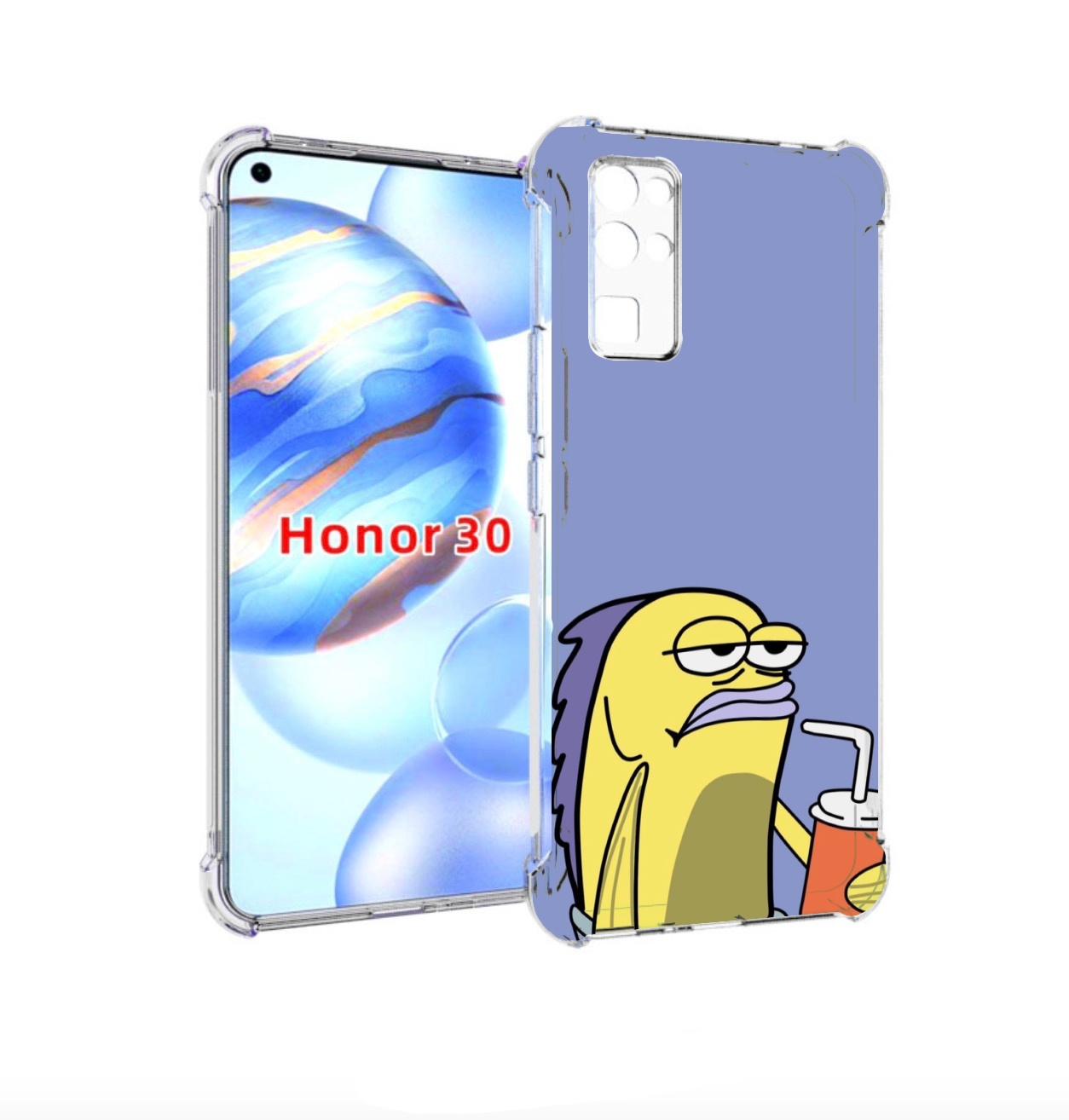 

Чехол бампер MyPads грусная-рыба-из-спанч-боба для Honor 30 (BMH, Прозрачный, Tocco