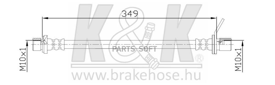

Шланг Тормозной Задн Прав Toyota: Avensis 1.6-2.0 Vvti 00- K&K FT0012