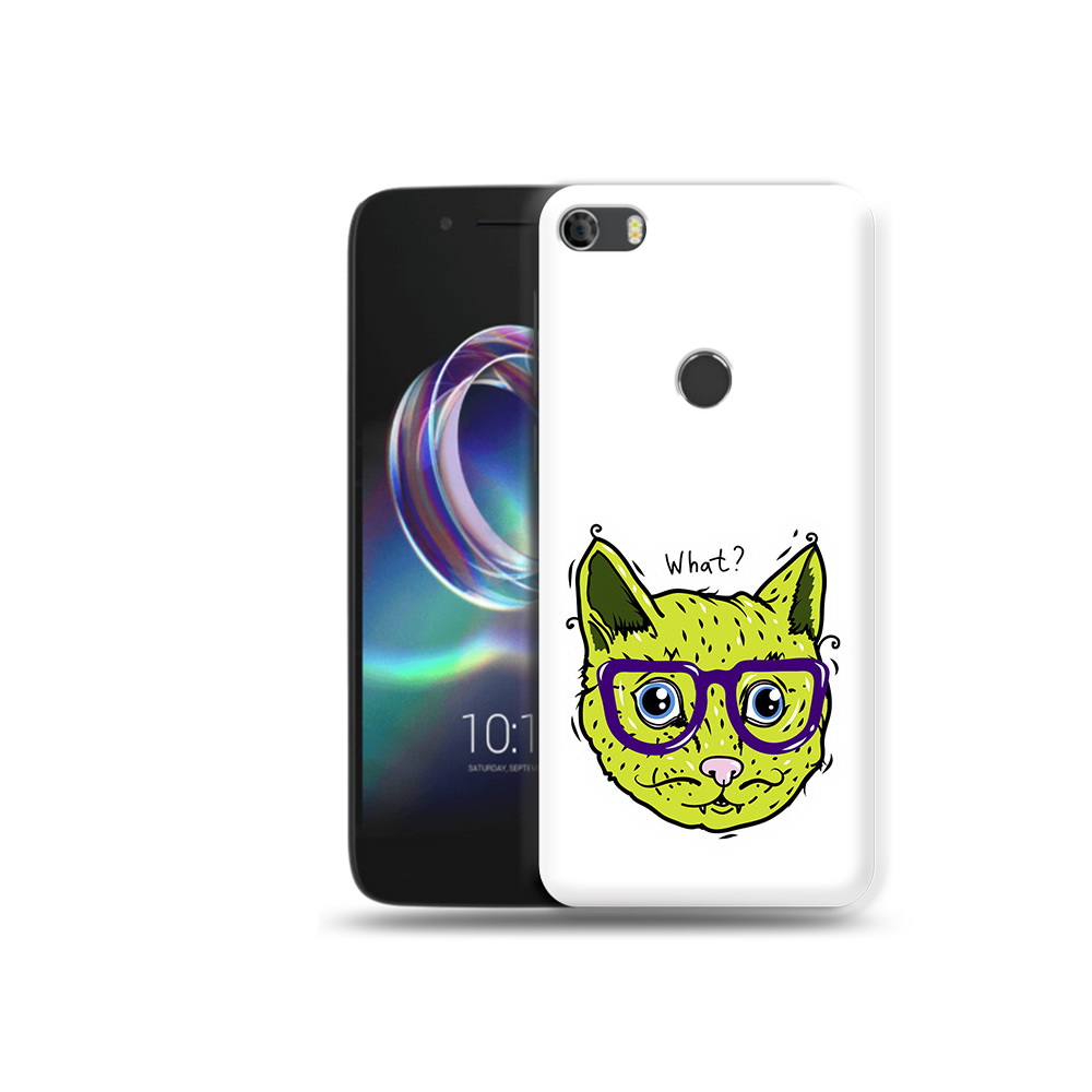 

Чехол MyPads Tocco для Alcatel Idol 5 Зеленый кот, Прозрачный, Tocco