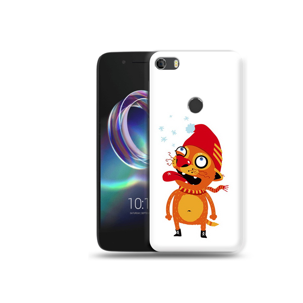 

Чехол MyPads Tocco для Alcatel Idol 5 Зимний кот, Прозрачный, Tocco
