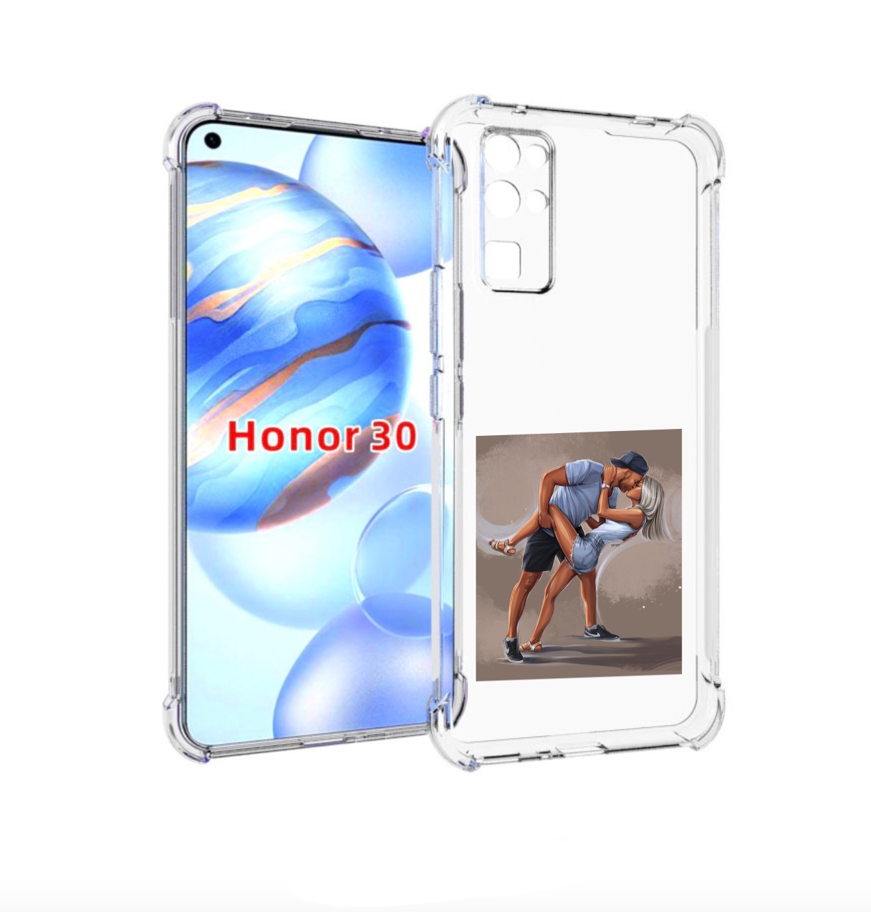 

Чехол бампер MyPads девушка с парнем танцуют женский для Honor 3, Прозрачный, Tocco